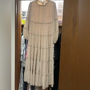 Dainty Jewells Elegant Cream Long Sleeve Dress